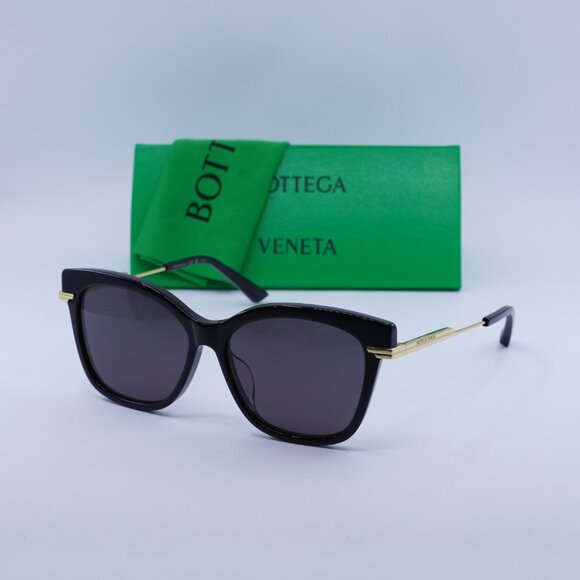 🕶️ New Bottega Veneta BV1296SA 001 Sunglasses - Black Frame, Grey Lenses - Picture 10 of 10